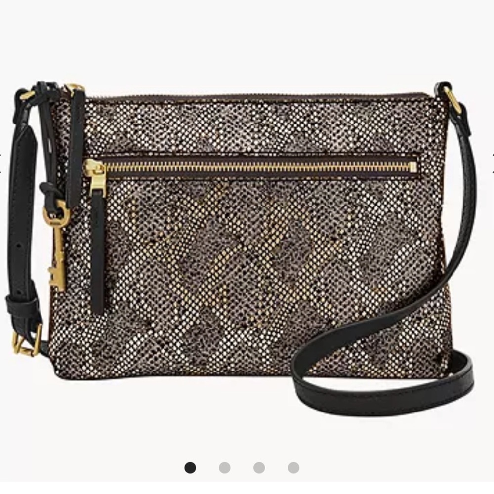 Fossil Fiona Leather Small Crossbody Bag snakeskin python print leather mobwife